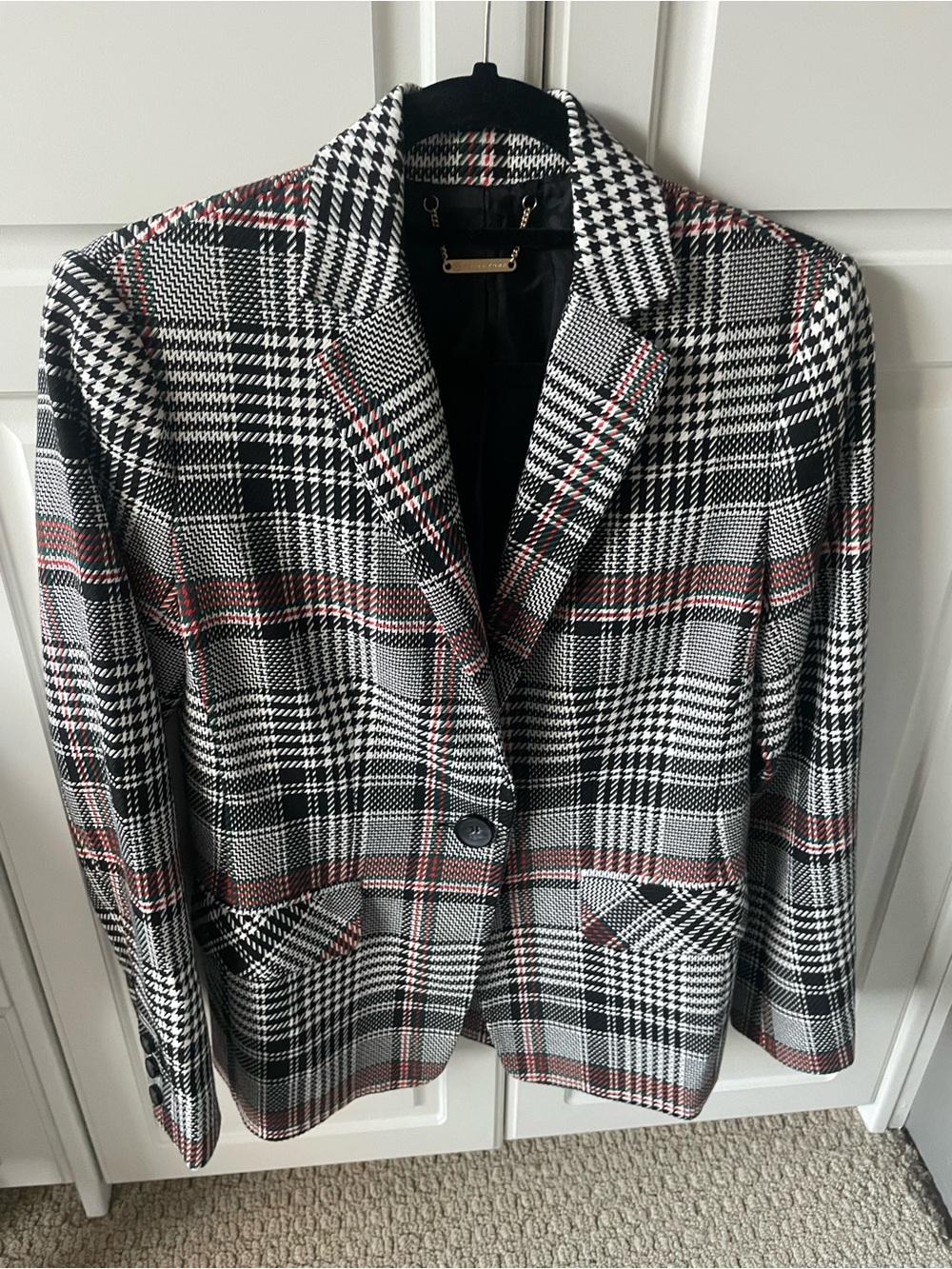 Trina Turk Plaid Blazer Jacket